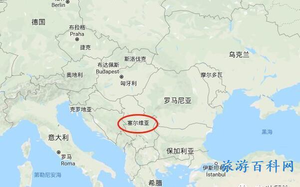 塞尔维亚景点地图分布(塞尔维亚地理位置世界地图)
